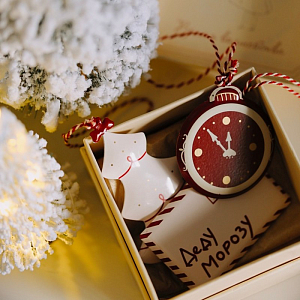 Набор елочных игрушек LUKNO "Ностальгия", 3 шт, красный